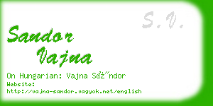 sandor vajna business card